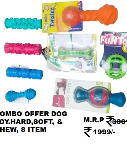 I always have great deals for you. This combo offer includes a mix of hard, soft, and chew toys to keep your dog entertained for hours.