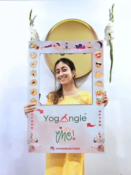 The smile says it all. We believe yoga is a journey of self-discovery and joy, and we love capturing these moments of happiness from our wonderful community members.