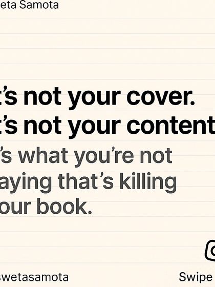 It's not your cover or your content that's killing your book. It's what you're not saying. Your silence is the biggest obstacle to your success.