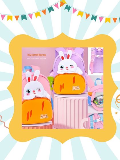 How adorable is this carrot bunny backpack? It's one of the many fun and quirky school accessories you can find at my events.