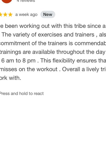 This review highlights the variety of exercises, the commitment of our trainers, and the flexible schedule from 6 am to 8 pm that ensures no one misses a workout. It's about being part of a lively, supportive tribe.