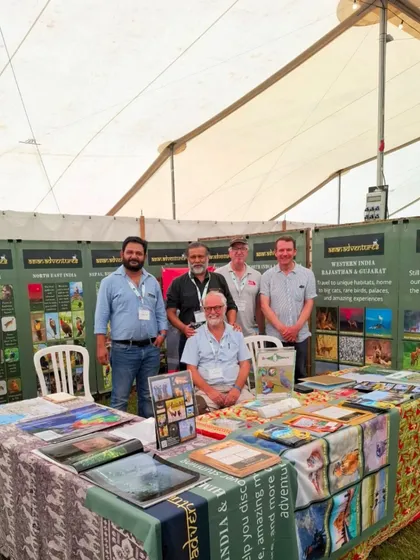 The Asian Adventures team and friends gathered at our booth. The Global Birdfair is a wonderful opportunity for us to reunite with partners and clients from around the world.