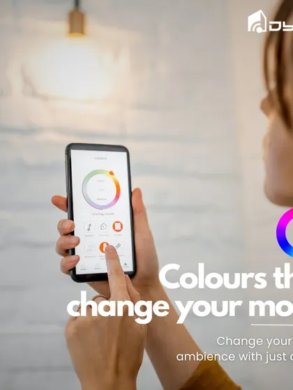 The power to change your room's ambiance is in your hands. Our mobile app features a simple color wheel, letting you select the perfect shade to match your mood or decor with just a touch.