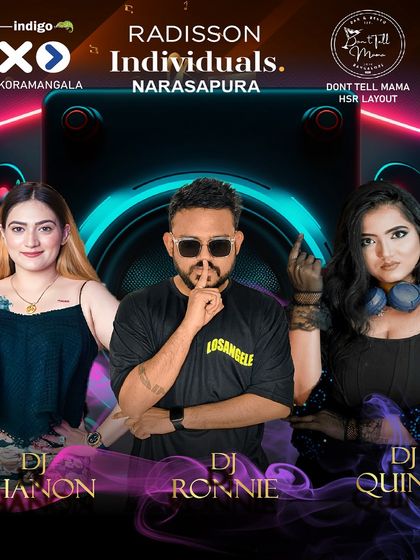 A promotional poster for a huge New Year's Eve party across three different venues in Bangalore, where I was one of the featured DJs.