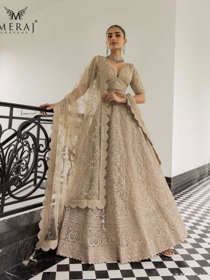 Meraj Couture - Luxury Occasion Wear Gilded & Golden Lehengas photo 13