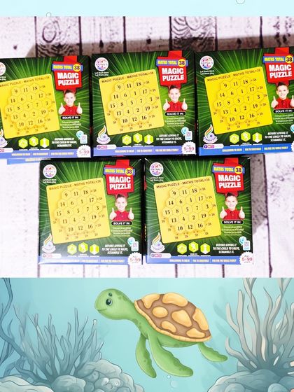 The "Magic Puzzle" is a fun brain teaser that challenges kids to arrange the numbers to total 38 in every direction.