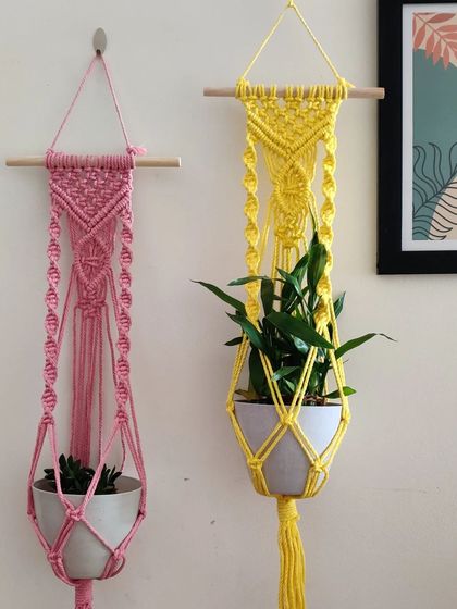 Shikha Agarwal - Custom Macrame & Crochet Home Decor Colorful Plant Hangers photo 3