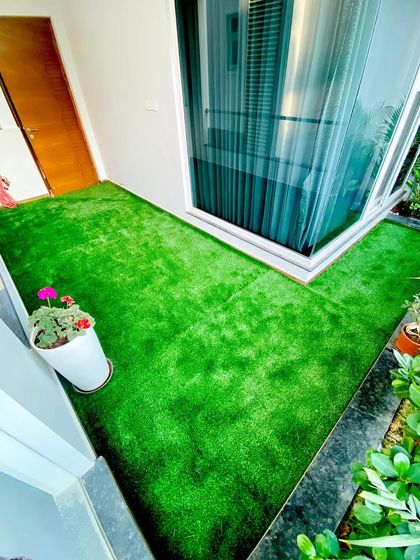 No space is too small. We fitted this corner balcony with our high-density turf, instantly making the area feel more comfortable and usable.