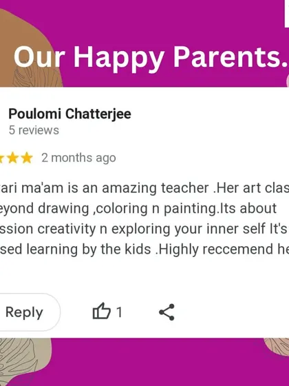 Nothing makes me happier than hearing from parents who see a positive change in their children. This review highlights my focus on expression and creativity over just technical skills.