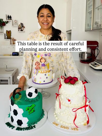 This table is the result of careful planning and consistent effort. I'm so proud of these creations.