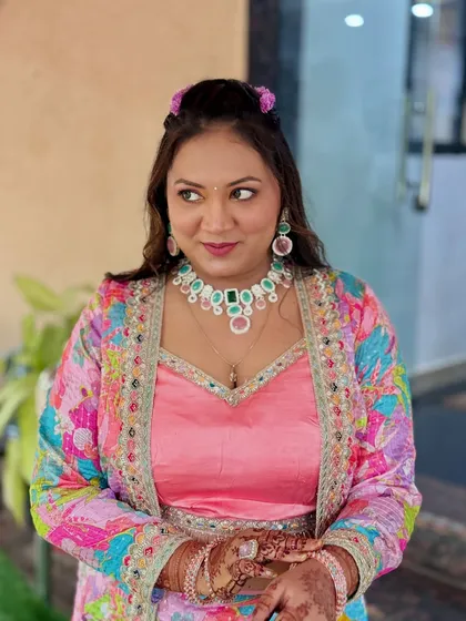 A beautiful portrait of the bride, her makeup looking fresh and glowing.