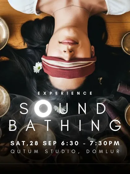 Immerse yourself in a sound bathing experience, where the vibrations of Tibetan bowls guide you into a state of deep relaxation. This poster is for one of my popular workshops in Domlur, Bengaluru, designed to help you release stress and restore your inner balance.