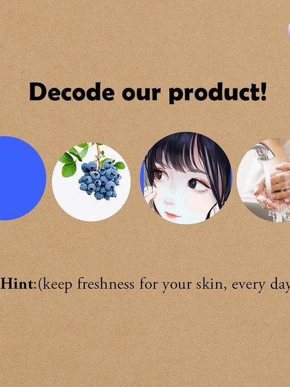 Can you decode our product? This fun puzzle gives you visual hints to guess one of our most popular items. Hint: it keeps your skin fresh every day.