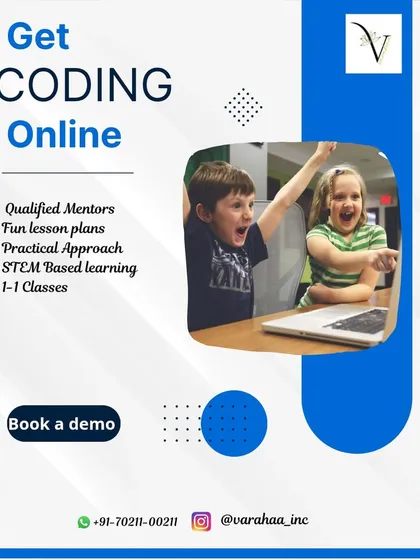 Give your child the superpower of coding with our online classes. With qualified mentors providing 1-on-1 attention, we make learning to code engaging and practical, building logic and future-ready skills from the comfort of home.