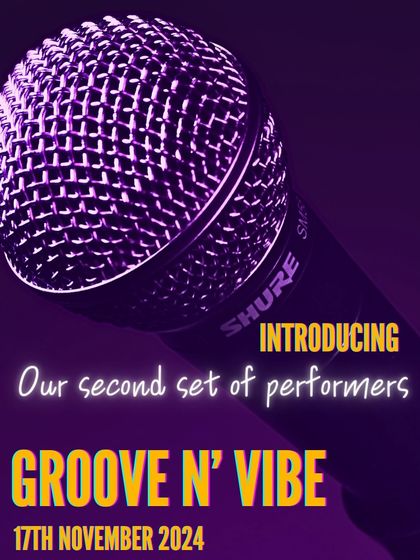 Announcing our second set of performers for 'Groove n' Vibe'. The excitement builds as we reveal the lineup for our fundraising event.