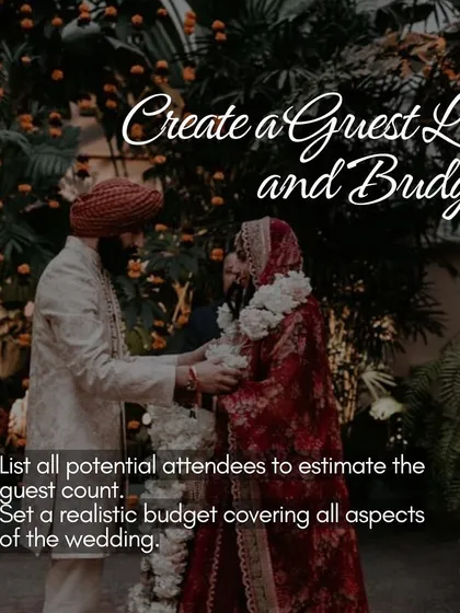 An essential first step from our checklist: creating a guest list and setting a realistic budget.