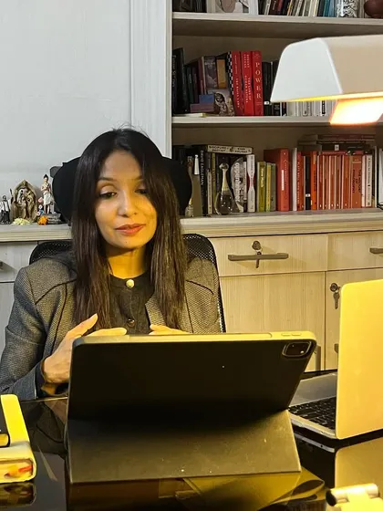 A candid shot during a late-night virtual lecture. Sharing knowledge about prison reforms, solitary confinement, and the right to a speedy trial is something I am passionate about, as it connects directly to human rights and justice.