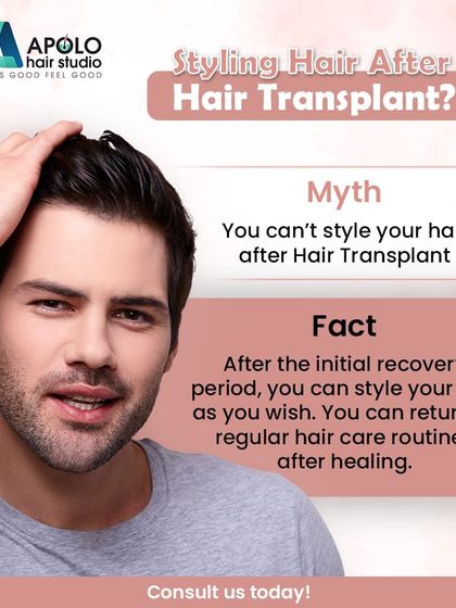 A common myth is that you can't style your hair after a transplant. The fact is, after the initial healing period, you can return to your regular hair care routines and style your new, natural hair as you wish.