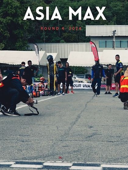 The starting grid at the Asia Max Round 4, a testament to the scale of international karting.