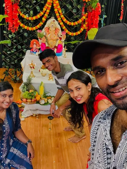 A selfie with my students during our Ganesha festival celebrations. The joy and togetherness are what I cherish most.