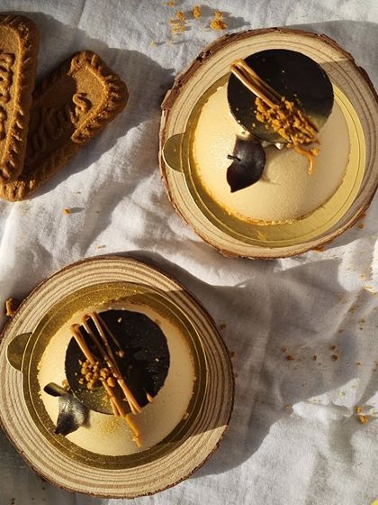 My mini cheesecakes sitting pretty. These individual desserts are great for parties or when you want a perfectly portioned treat all to yourself.