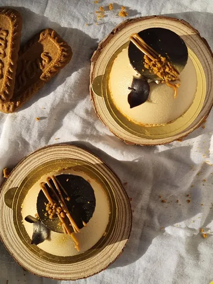My mini cheesecakes sitting pretty. These individual desserts are great for parties or when you want a perfectly portioned treat all to yourself.