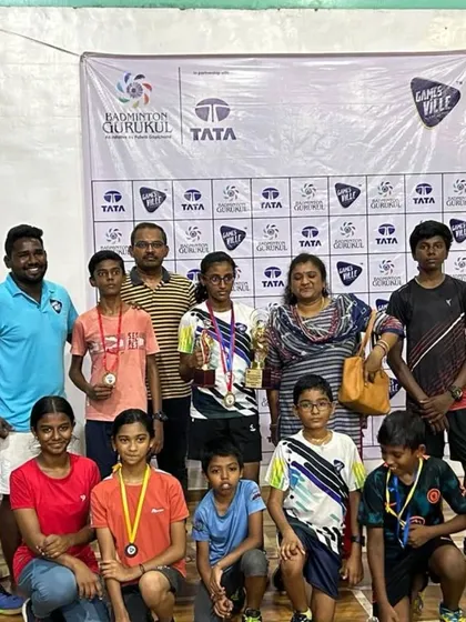 A group of winners, parents, and coaches at the Gamesville Badminton Tour. Our events bring the entire local badminton ecosystem together.