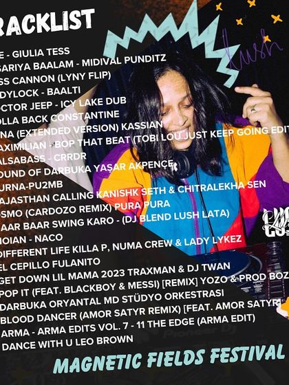 The second half of my Magnetic Fields tracklist. This set was full of surprises, including a Baalti track, a Pura Pura remix, and some classic Bollywood edits.