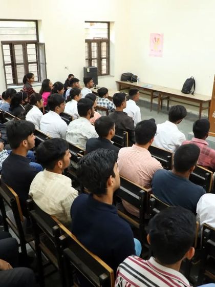 The view from the podium at JNVU. It is a privilege to connect with so many young legal aspirants in my home state.