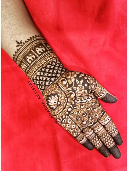 The same beautiful Indian design shown from a different angle. The details are crisp and the composition is balanced.