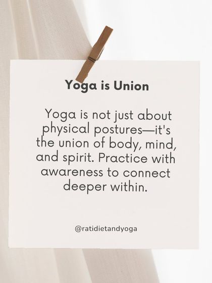 A simple but profound reminder: Yoga is Union. It's the connection of body, mind, and spirit that we cultivate in every class.