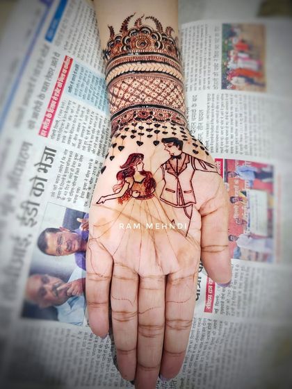 These images show various stages of my portrait and narrative work, from initial outlines to the final filled designs.