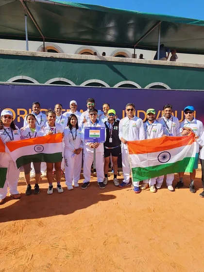 The full Indian contingent at the World Team & Individual Championships. It is an honor to be part of such a talented group of players representing our country.