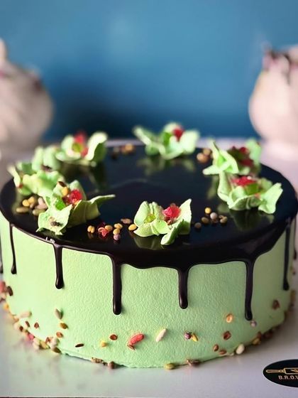 A unique summer treat, our Chocolate Paan Cake. It combines the rich flavor of chocolate with the refreshing, aromatic taste of paan.