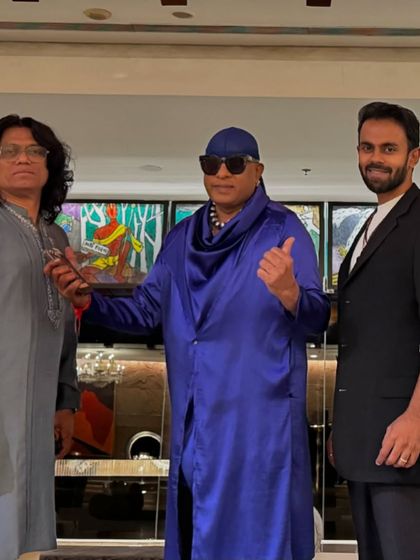 Waiting to hit the stage in Delhi with the one and only Sivamani ji and Sangeet Haldipur. Looking forward to a great night of melody and rhythm.