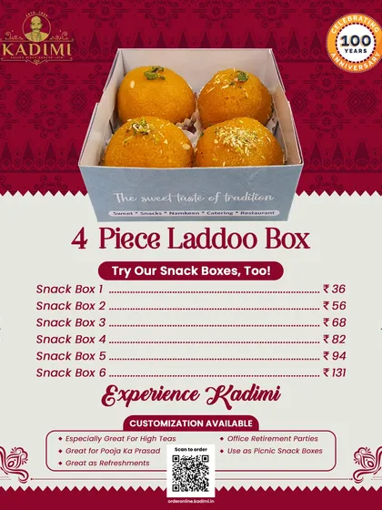Laddoo and Snack Boxes for Every Occasion. From a simple 4-piece laddoo box for pooja to various customizable snack boxes, we have options for every need and budget.