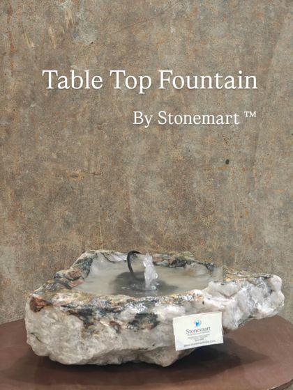 Our tabletop fountains are designed to be simple yet elegant. This natural stone fountain adds a touch of tranquility to any room with its gentle water sounds.