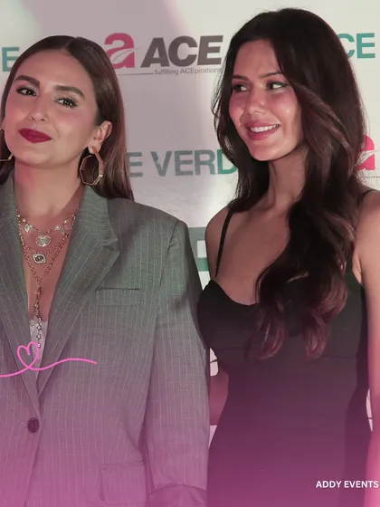 Two divas, Sonam Bajwa and a guest, share a moment on the red carpet. We excel at creating a glamorous and comfortable environment for celebrities and guests alike at corporate launches and exclusive parties.