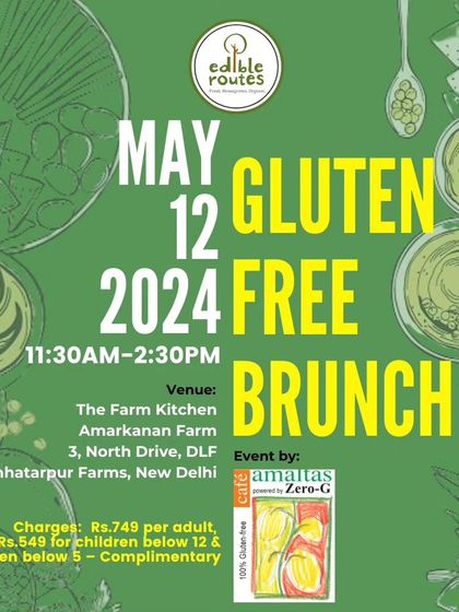 Announcing a special Gluten-Free Brunch in collaboration with Cafe Amaltas. A delicious and healthy way to spend your Sunday.