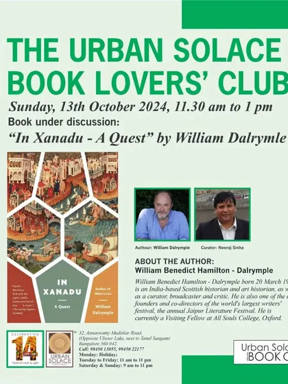 The complete poster for our October Book Lovers' Club, featuring details about the book, author, and our curator.
