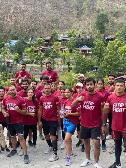 Our team, united and ready for a day of training at our Lansdowne adventure camp. These trips are a perfect blend of hard training, team bonding, and enjoying nature.