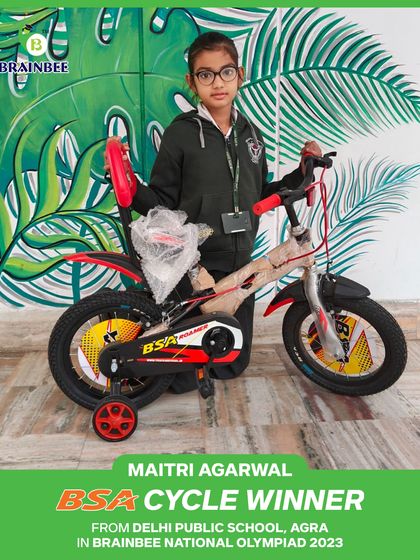 Celebrating Maitri Agarwal from Delhi Public School, Agra, a proud BSA Cycle winner from our 2023 National Olympiad.