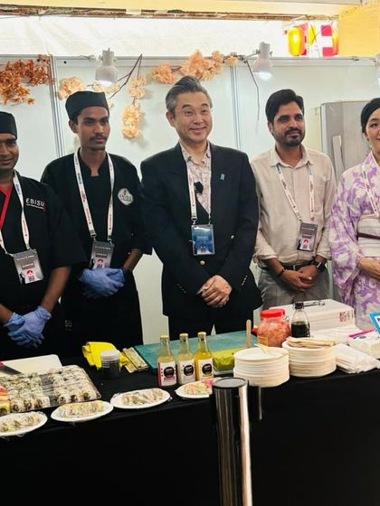 My team and I at a recent cultural event. We take great pride in representing Japanese cuisine and culture, whether in our restaurant or at special events across the city.