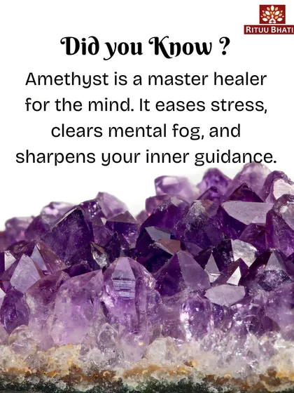 Did you know that Amethyst is considered a master healer for the mind? This powerful crystal is known to ease stress, clear mental fog, and sharpen your inner guidance. It's a wonderful tool for anyone looking to find calm and connect with their intuition.