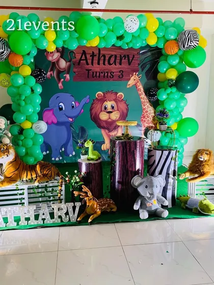 Another shot of the jungle theme for Atharv's 3rd birthday.