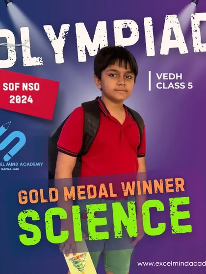 Another gold for our academy! Congratulations to Vedh from Class 5 for winning the Gold Medal in the SOF National Science Olympiad (NSO). We are proud to nurture such bright young scientists.