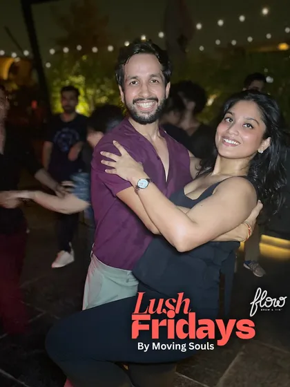 A perfect salsa dip under the party lights. This picture captures the connection and joy I see on the dance floor every week. It’s a community of people who just love to dance.