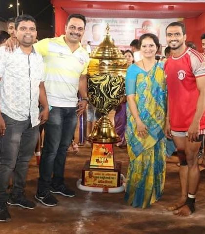 Akshay Soni, another one of our star players, with the 'Best Player of the Tournament' trophy.