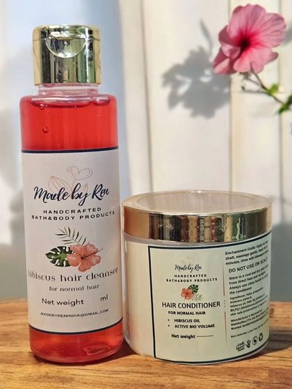 My Hibiscus range, featuring the hair cleanser and conditioner, is designed for normal hair types seeking natural shine and strength. The beautiful pink flower isn't just for looks; it's packed with amino acids that promote growth and prevent hair fall.