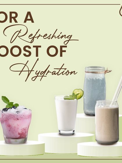 Stay hydrated with our refreshing and healthy drinks. From smoothies to buttermilk, we offer a variety of options to quench your thirst and provide a boost of nutrients.